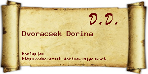 Dvoracsek Dorina névjegykártya