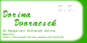 dorina dvoracsek business card